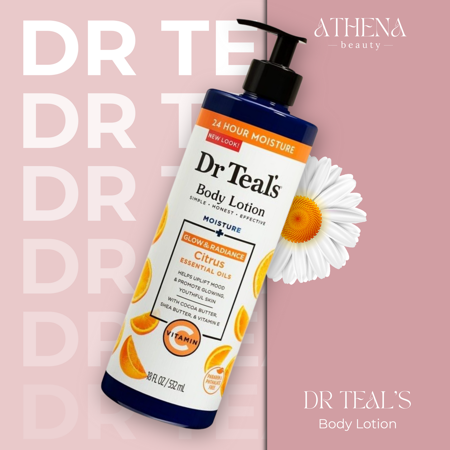 Dr Teals Lotion corporelle éclat et luminosité à la vitamine C