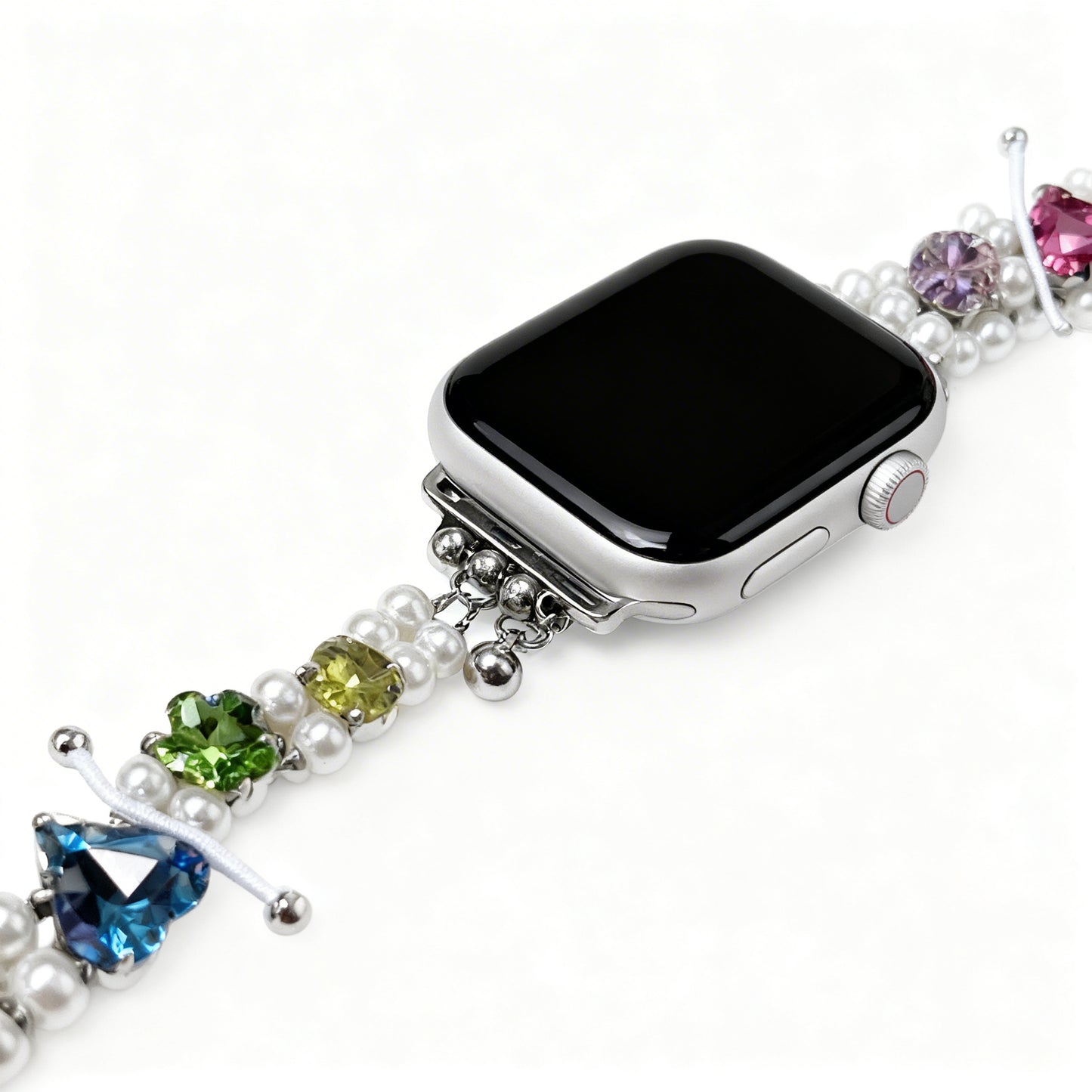 Bracelet Apple Watch perles et cristaux, vue produit